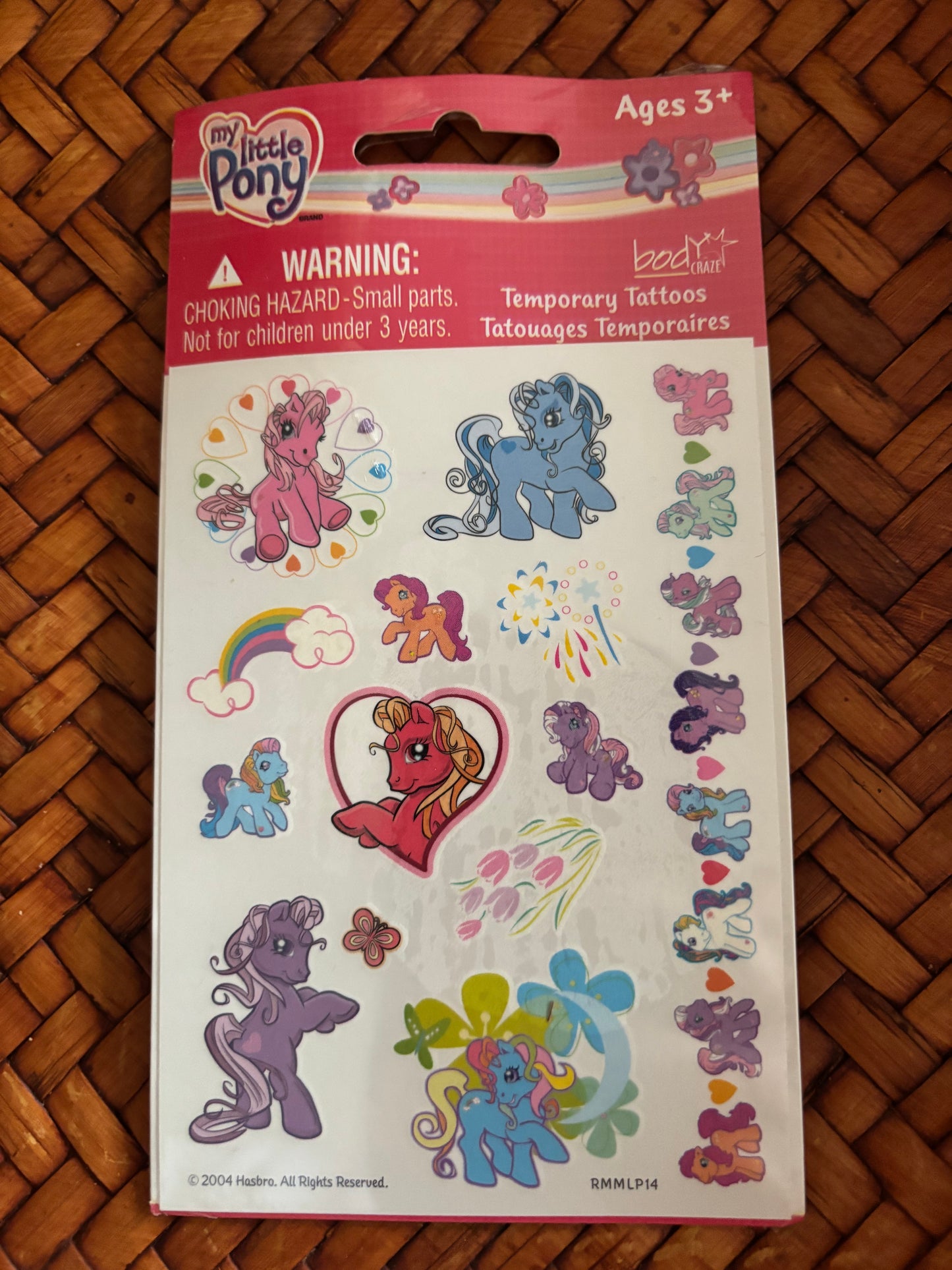2004 My Little Pony Temporary Tattoos