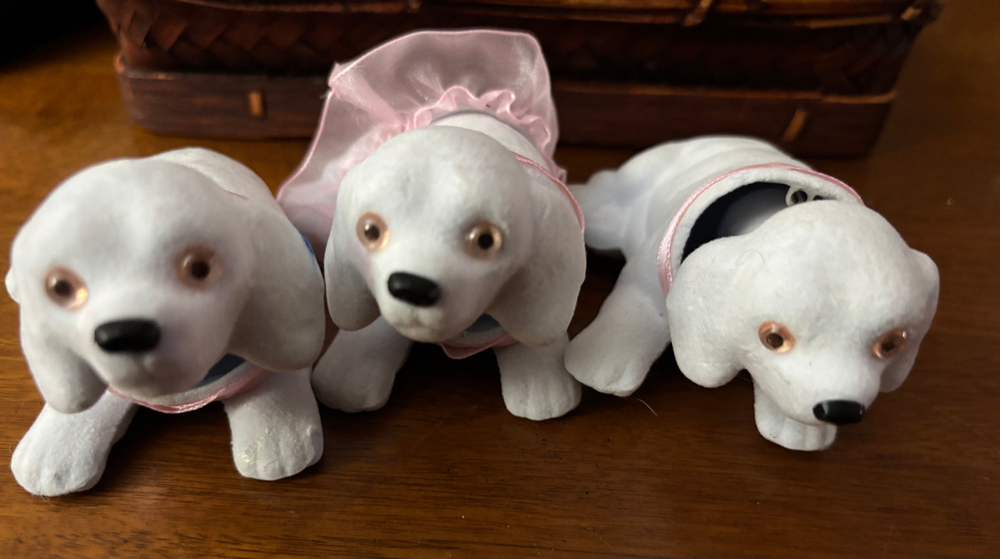 Set of 3 Vintage Dog Bobbleheads